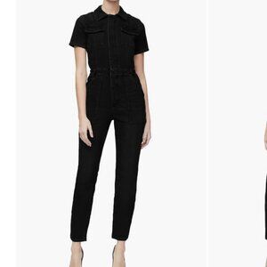 Good American Fit For Success Bootcut Denim Jumpsuit